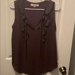 Ann Taylor Loft purple sleeveless blouse